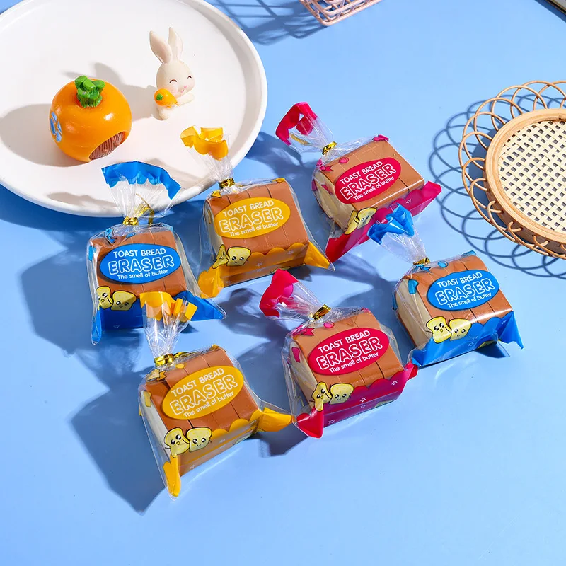 Set di 4 Gomme da Cancellare a Forma di Toast Kawaii, Kit in Gomma Morbida per Disegno Artistico, Cancelleria Carina per Scuola, Regali Creativi per Studenti e Bambini - immagine 4