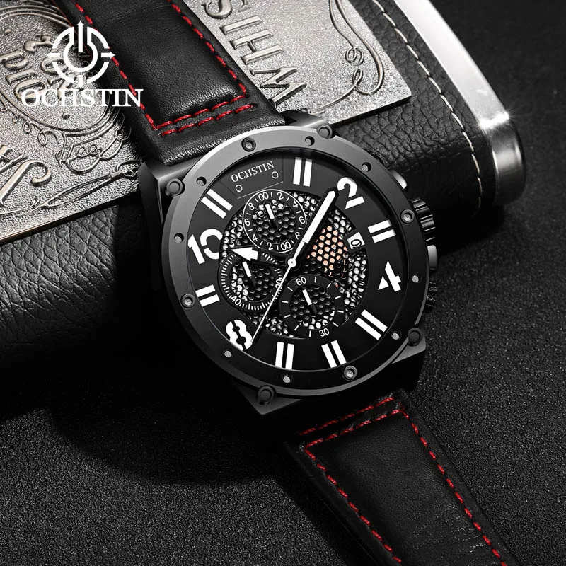 Ochstin Fashionable and Gorgeous Pilot Series Multi functional Quartz Movement Watch 2024 New Men's Quartz Watch