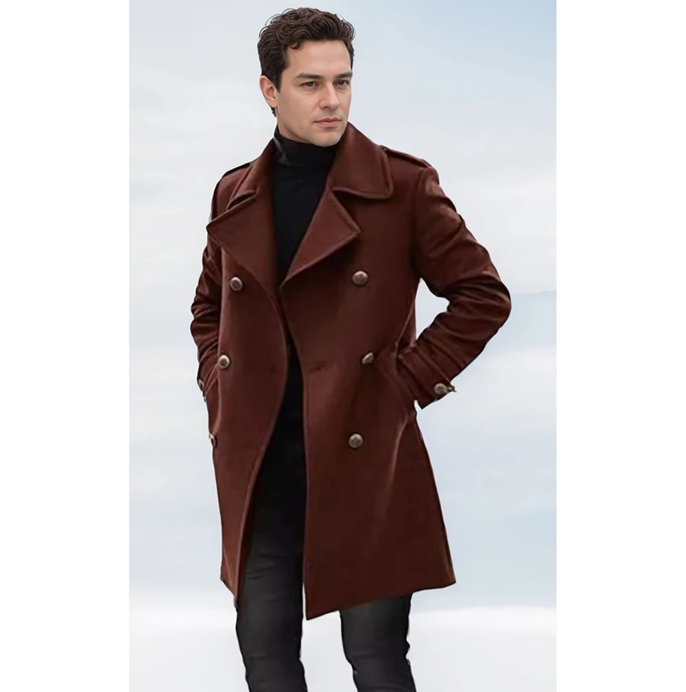 Men Wool Overcoat For Autumn and Winter