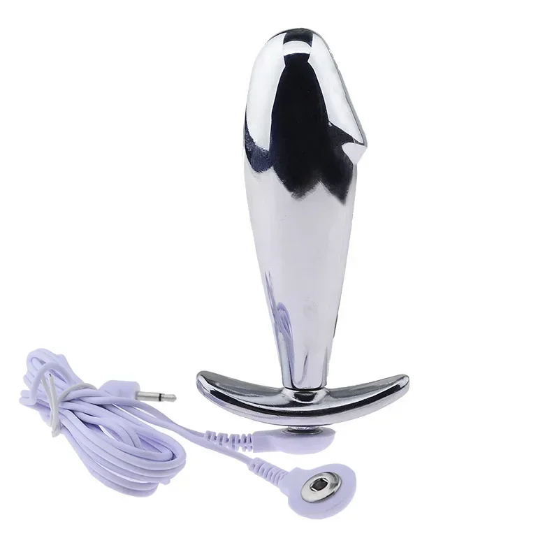 Butt Plug Anus Electric Shock Accessories Anal Plug Electrode Metal Prostate Massage Sex Toys For Men Woman Stimulation