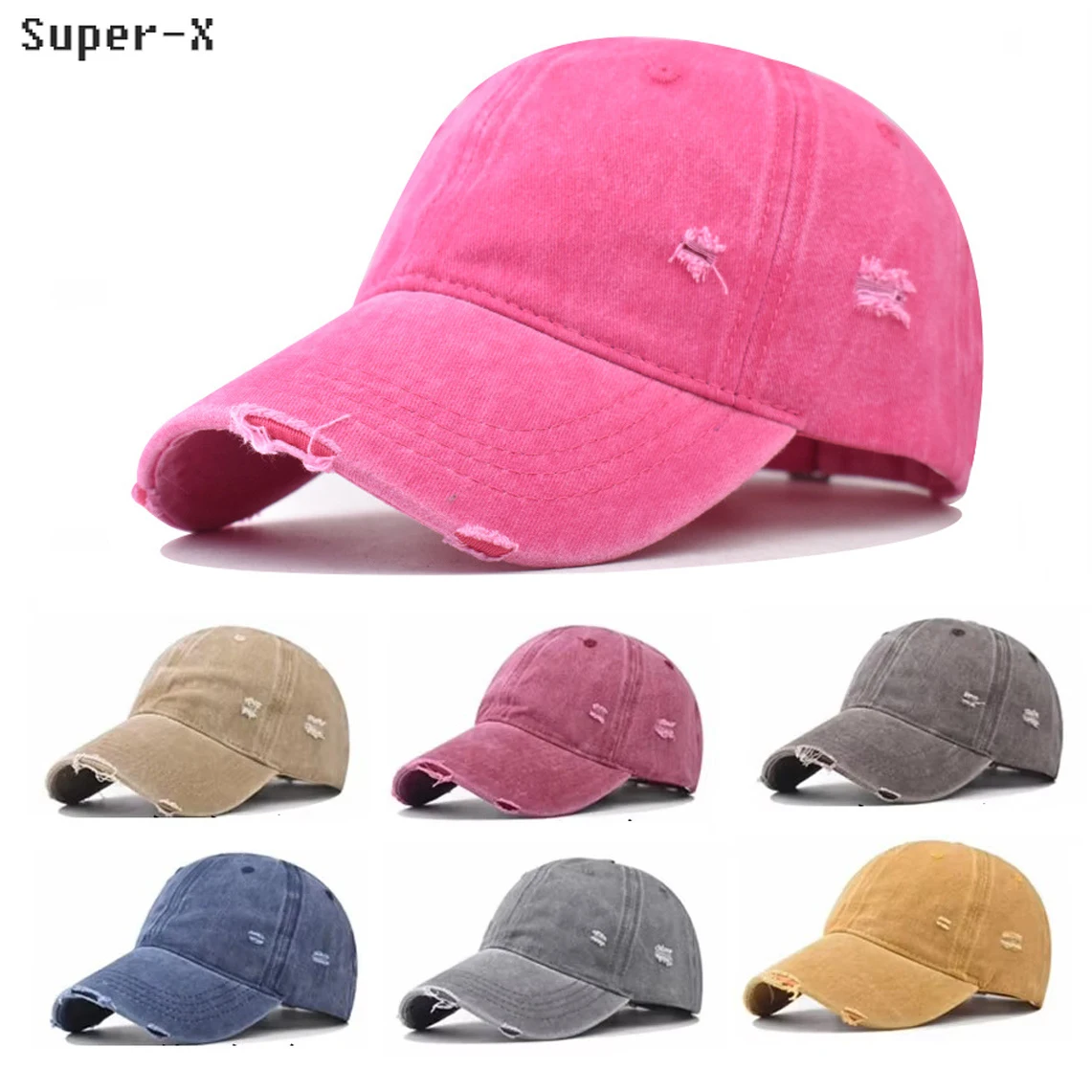 TSSGBL Vintage Washed Baseball Cap - Unstructured Low Profile Dad Hat, Adjustable Buckle, Distressed White, Cotton, For Men & Women - View #9