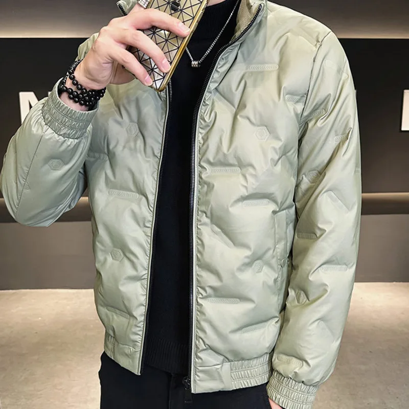 Top Quality British Style Brand Down Jacket Men Down Jacket Men Warm Winter Lapel Collar Lightweight Feather Coat Kurtka Zimowa