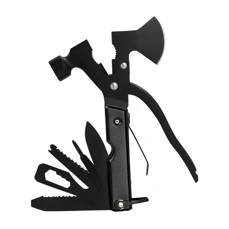 Outdoor portable camping emergency survival tool, multifunctional axe, hammer, knife, home repair combination tool 6