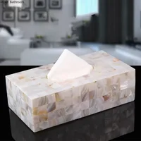Rectangular Marble Texture Resin Facial Tissue Box Kitchen Office Car Napkin Holder Paper Towel Dispenser Container Home Decor 1