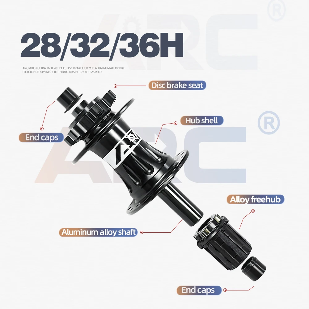 Mozzo Posteriore Per Mountain Bike – HG XD, 24-36 Fori, Assi 10x135 / 12x135 QR O Thru - Foto 3
