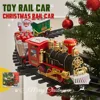 Christmas Train Electric Toys Christmas Tree Decoration Train Track Frame Railway Car with Sound&Light Rail Car Christmas Gifts 1