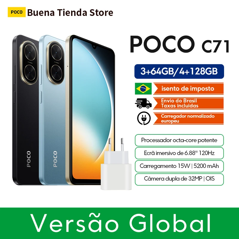 Xiaomi POCO C71 4GB RAM 128GB ROM 6,67 15W 32MP 5200 mAh