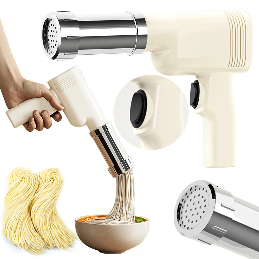 Electric Pasta Maker Handheld Pasta Maker With 5 Mould Automatic Machine Portable Stainless Steel For Home Kitchen