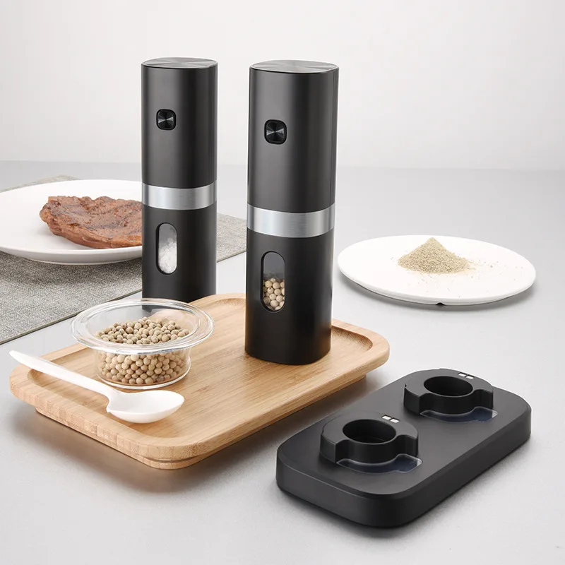 High Quality Pepper Grinder Automatic Operation Rechargeable Mill Electric  Salt and Pepper Grinder Set with Charging Base - AliExpress