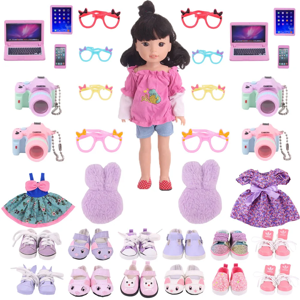 

Для 32-34 см Paola Reina Doll Clothes14 дюймов Wellie Wisher Girls фиолетовая сумка Аксессуары для костюма, подарки для детей