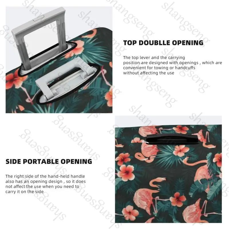 Banana Leaf Flamingo Leaf Thicken Luggage Cover Elasticity Trolley dust cover Suitcase Protection Cover Suitcase Case 4