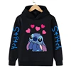 Funny Clothes Christmas Disney Stitch Hoodie Children Cartoon  Kid Girl Boy Lilo and Stitch Sweatshirt Hoody Baby Casual Top 1