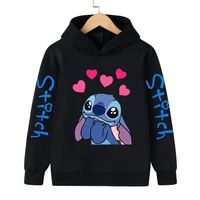 Funny Clothes Christmas Disney Stitch Hoodie Children Cartoon  Kid Girl Boy Lilo and Stitch Sweatshirt Hoody Baby Casual Top 1