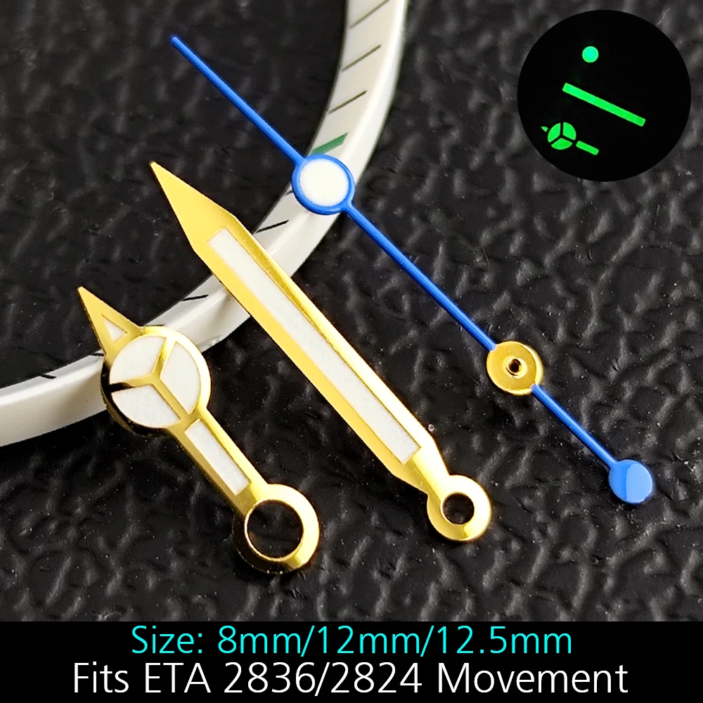 Luminous Green/Blue-Green Watch Hands - Premium Replacement Parts