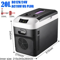 Mini réfrigérateur portable pour voiture, glacière, réchauffeur, camping, caravane, bar, utilisation pour les touristes, 10l, 15l, 20l 4