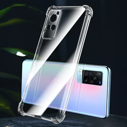 Ultra Thin Airbag Crystal Clear Shockproof Silicone Phone Case for Vivo X60s (Clear)