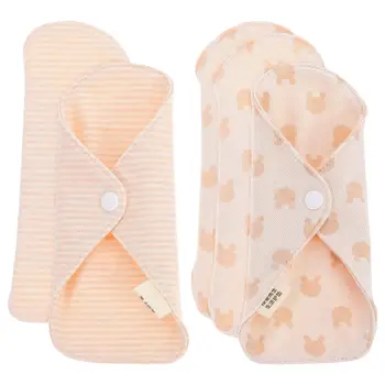 5 pezzi assorbenti igienici in cotone organico lavabili riutilizzabili assorbenti mestruali morbidi e traspiranti assorbenti in tessuto da donna 1