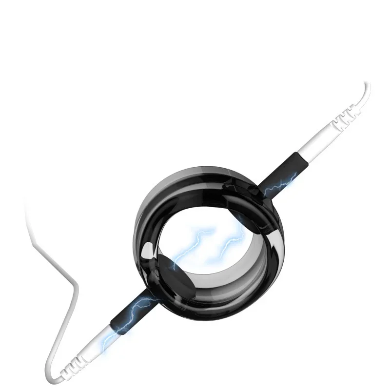 Electro Stimulate BDSM Fetish Penis Enlargement Glans Ring Male Sex Toys Electric Shock Penis Ring E-stim Massage Cock electro sex toys electric sex toys penis rings