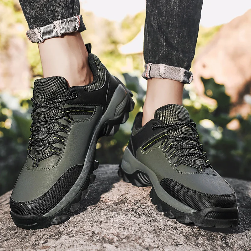 

Men's Climbing Shoes Men Hiking Shoes Male Lace Up Platform Shoes Outdoor Jogging Trekking Sneakers Zapatillas Hombre Size 39-46