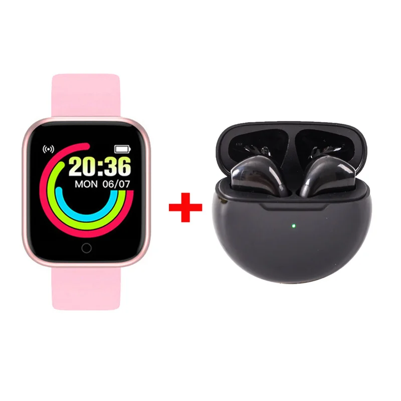 D20 스마트 시계 스포츠 피트니스 트래커 보수계 Smartwatch 남성 여성 디지털 손목 시계 Y68 Pro6 선물