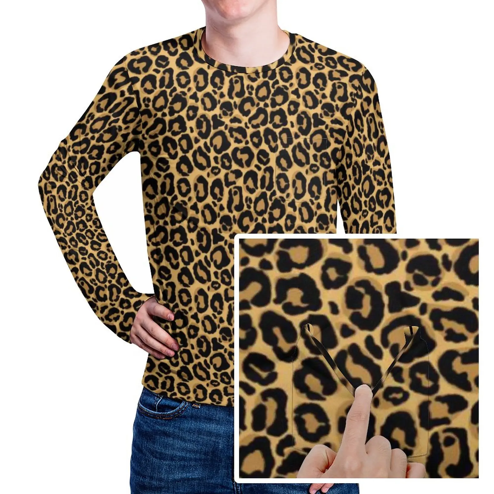 orange cheetah shirt