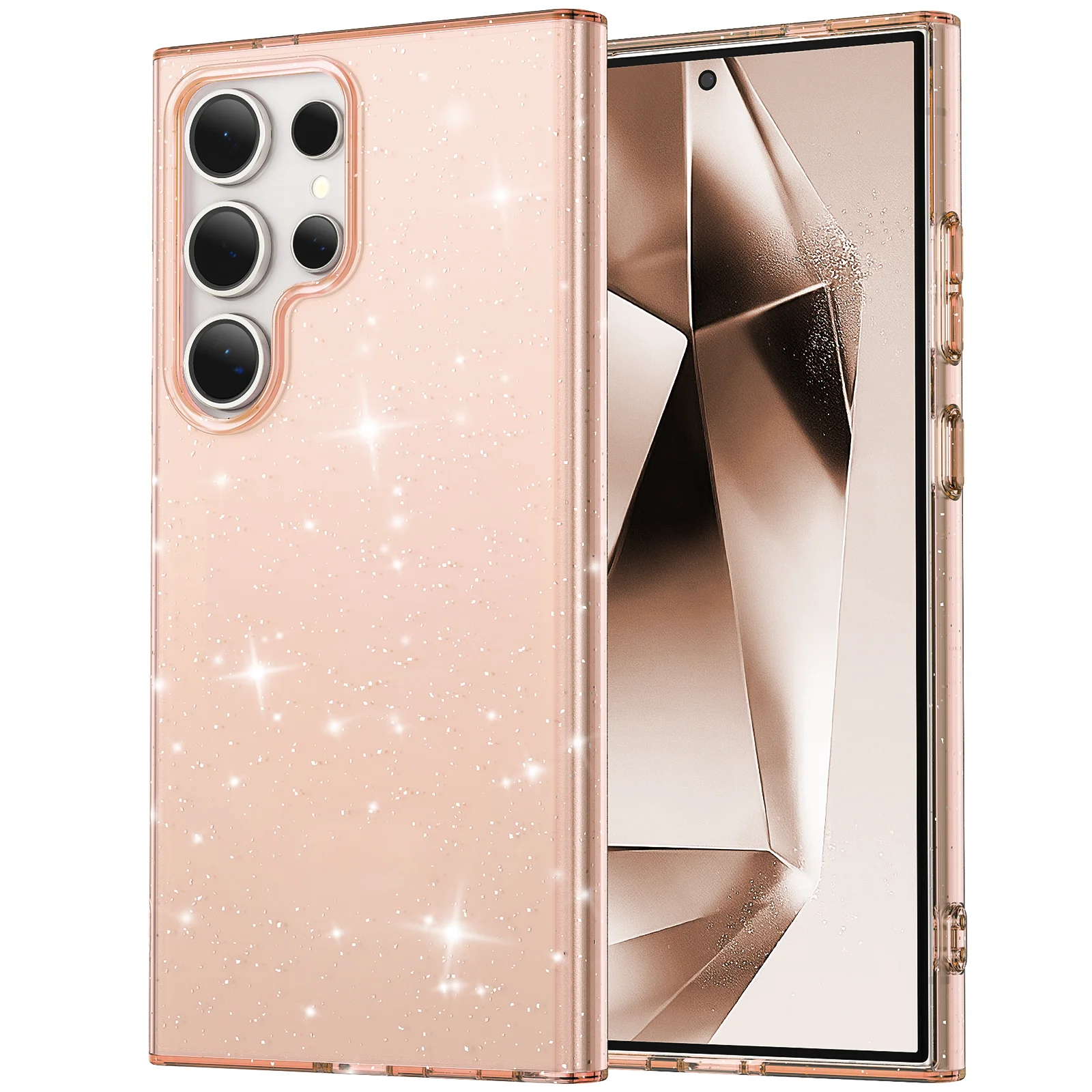 Luxurious Glitter Pink Waterproof and Fall-Resistant Mobile Phone Case