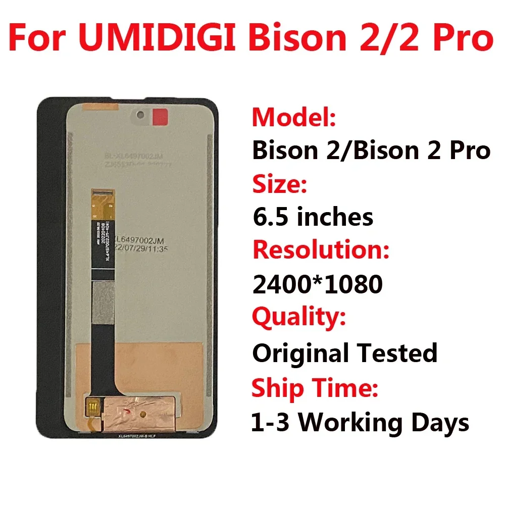 Écran Complet (Vitre Tactile + LCD) Pour UMIDIGI Bison / Bison Pro - Pièce De Rechange Neuve - Noir