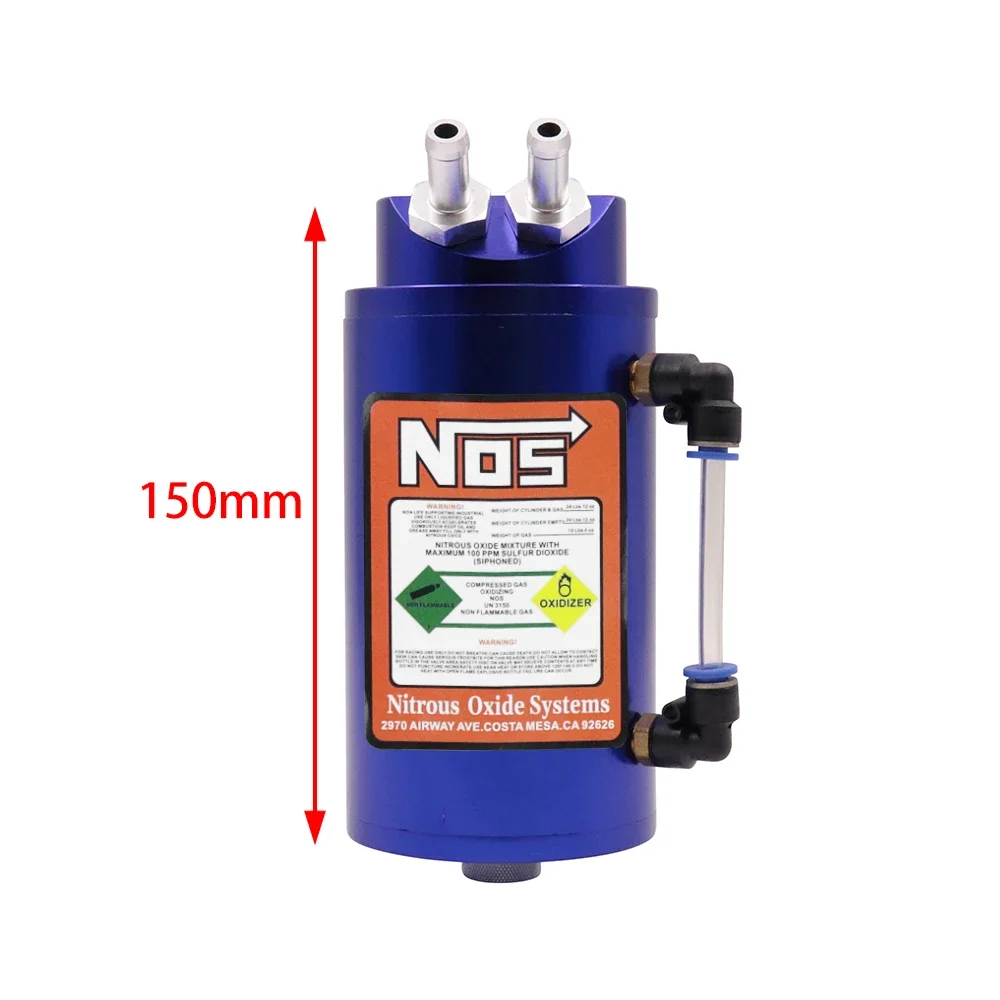 Universal NOS High Quality Aluminum Oil Catch Can Tank Can Kit Reservoir Oil Catch Tank Auto Vehicle Collector Kettle Accessory