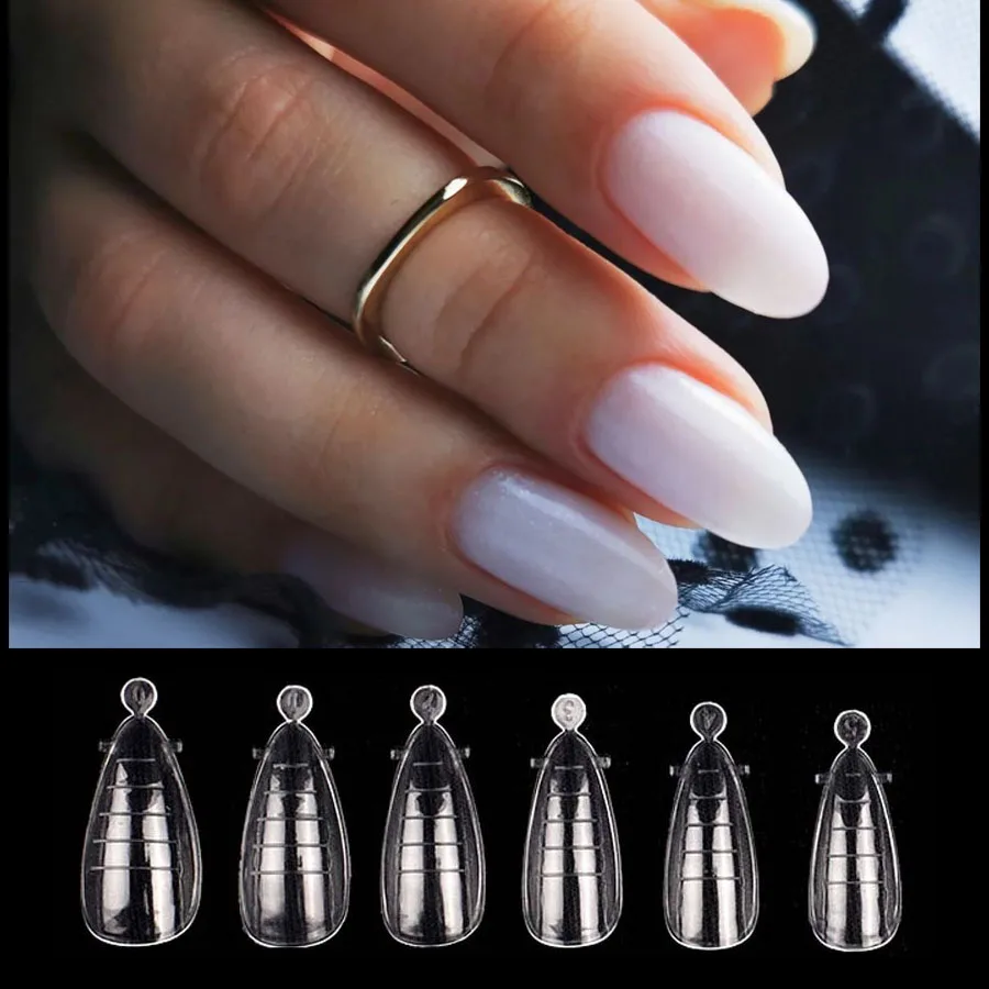 120Pc Box Poly Nails Gel For Extension Almond Top Forms System Dual Nail  Forms Reusable Tips Molds Acrylic Manicure Tool| | - AliExpress