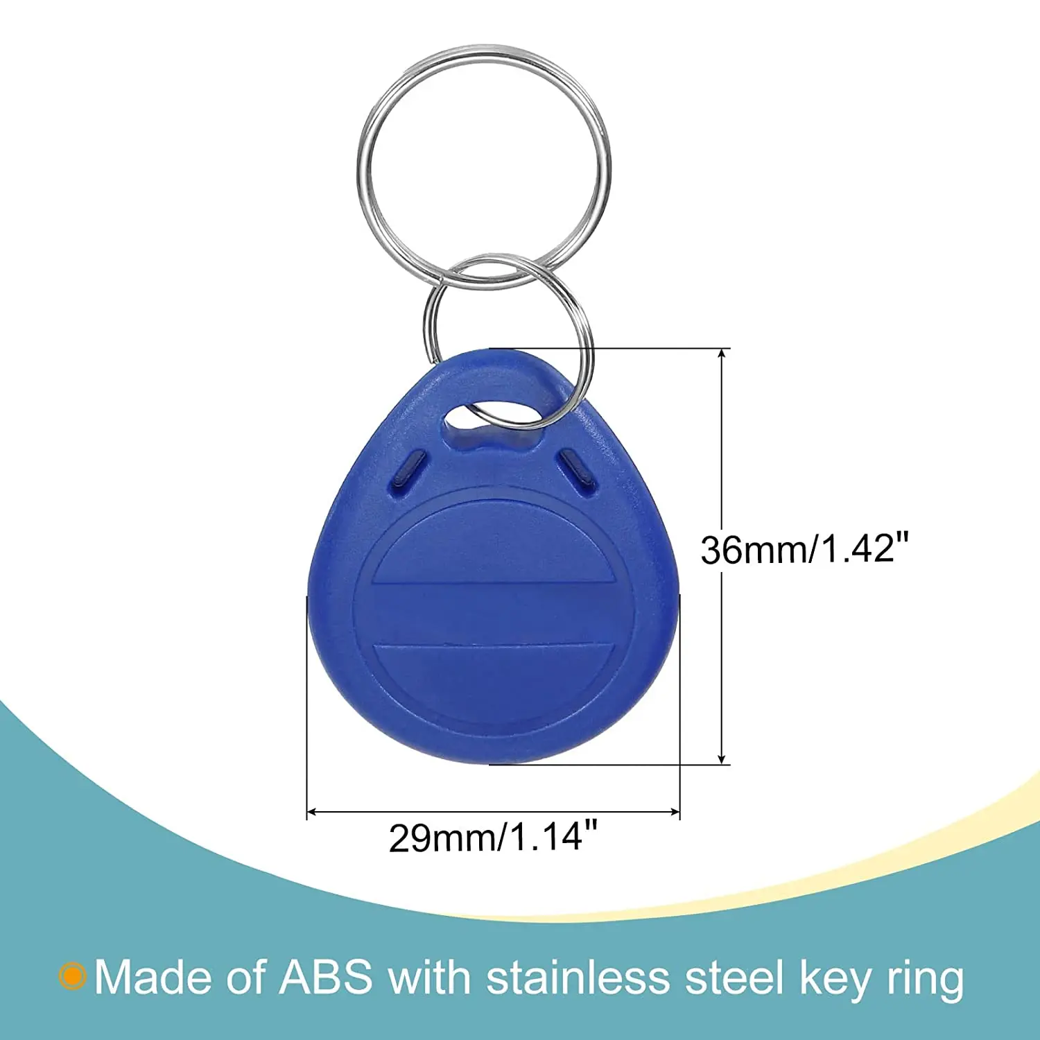 12-Piece Multi-Color RFID Keyfob Set with Rewritable Functionality