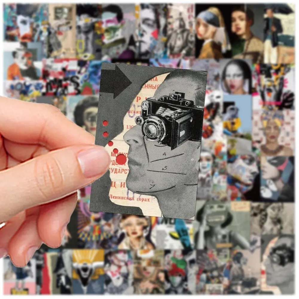 Set of Fashion Pop Art Creative Collage Stickers – Vibrant Magazine Cover Decals