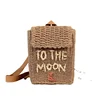 Cute House Shape Straw Backpacks for Little Girls Funny Handmade Woven Back Pack Lovely Summer Beach Bag for Children 2023 Bags 5