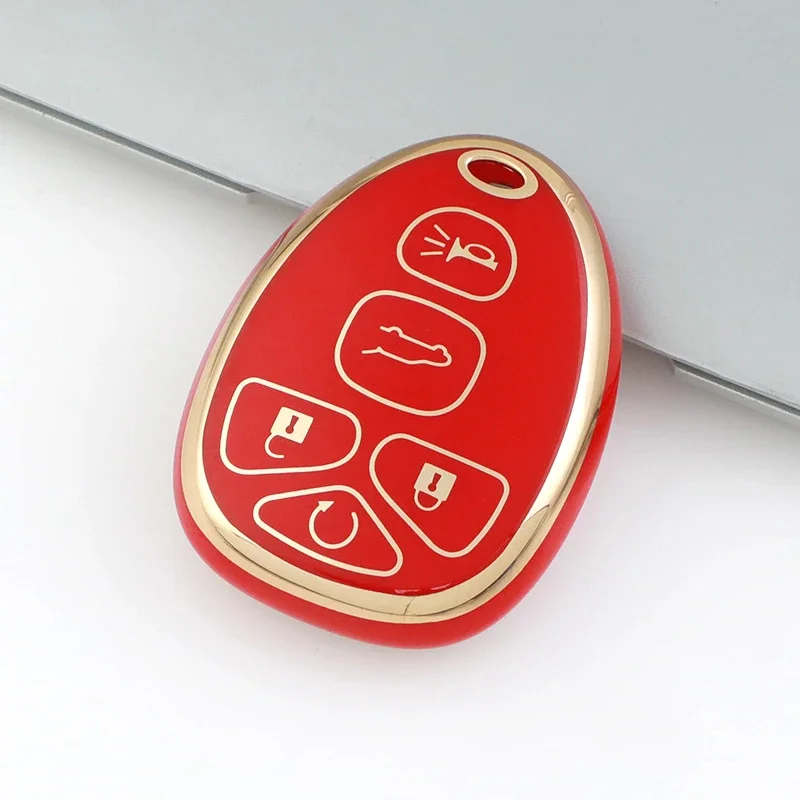 Мягкий чехол для автомобильного ключа из ТПУ с 5/6 кнопками, оболочка для Chevrolet Tahoe 2007 Gmc, пригородный Юкон 2010, подача XL для Cadillac Escalade