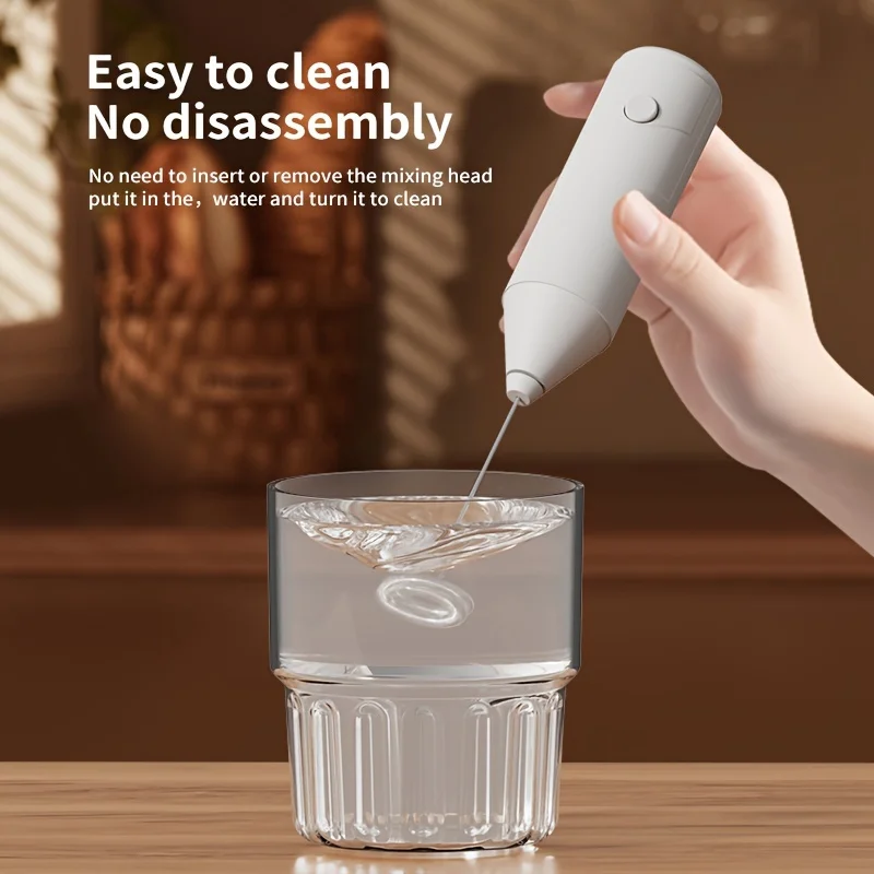 Mini Electric Milk Foamer Blender Wireless Coffee Whisk Mixer Handheld Egg Beater Cappuccino Frother Mixer Kitchen Whisk Tools 5