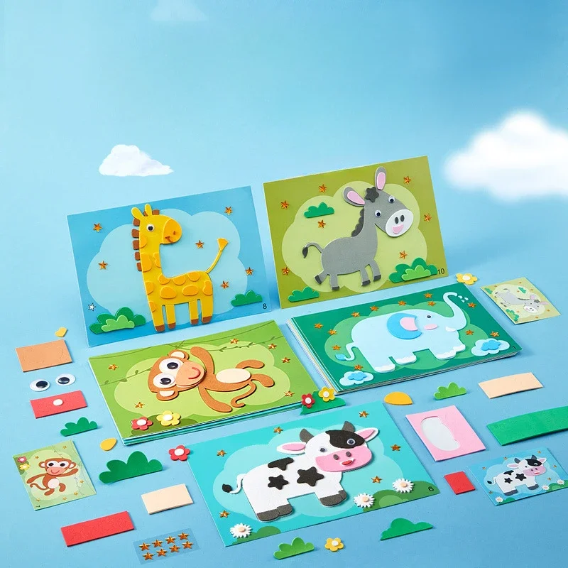 

Three-dimensional Stickers 3D Stickers Children Handmade Materials Package Kindergarten Diy Small Middle Class Educational Toys