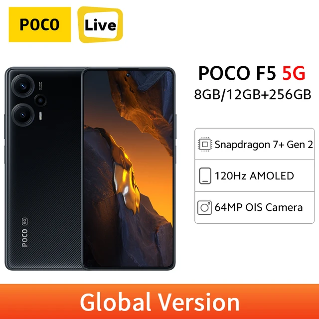 Xiaomi POCO F5 5G Smartphone 8+256GB Snapdragon® 7+ Gen2 NFC 6.67'' AMOLED  120Hz