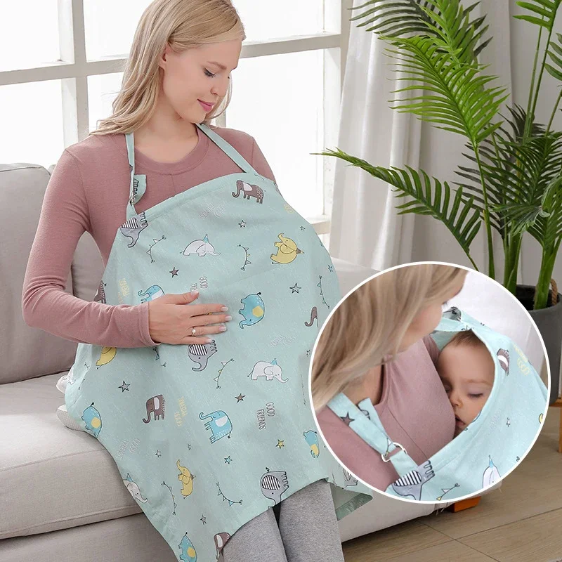 Breastfeeding Cover Nursing Towel Fig Leaf Outdoor Multi-functional Anti-exposure Cloak Maternity