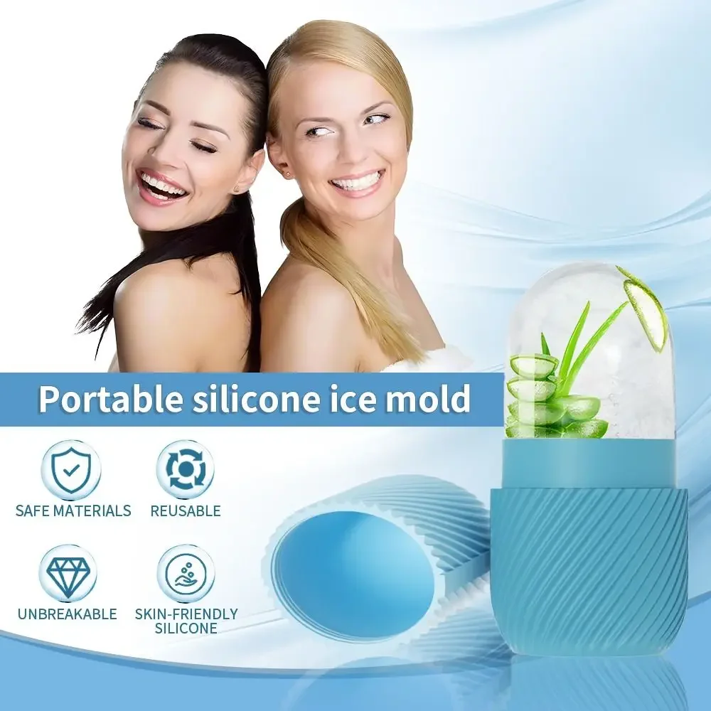 Revitalizing Facial & Eye Ice Roller - Silicone Beauty Massager for Puffiness Relief & Skin Care