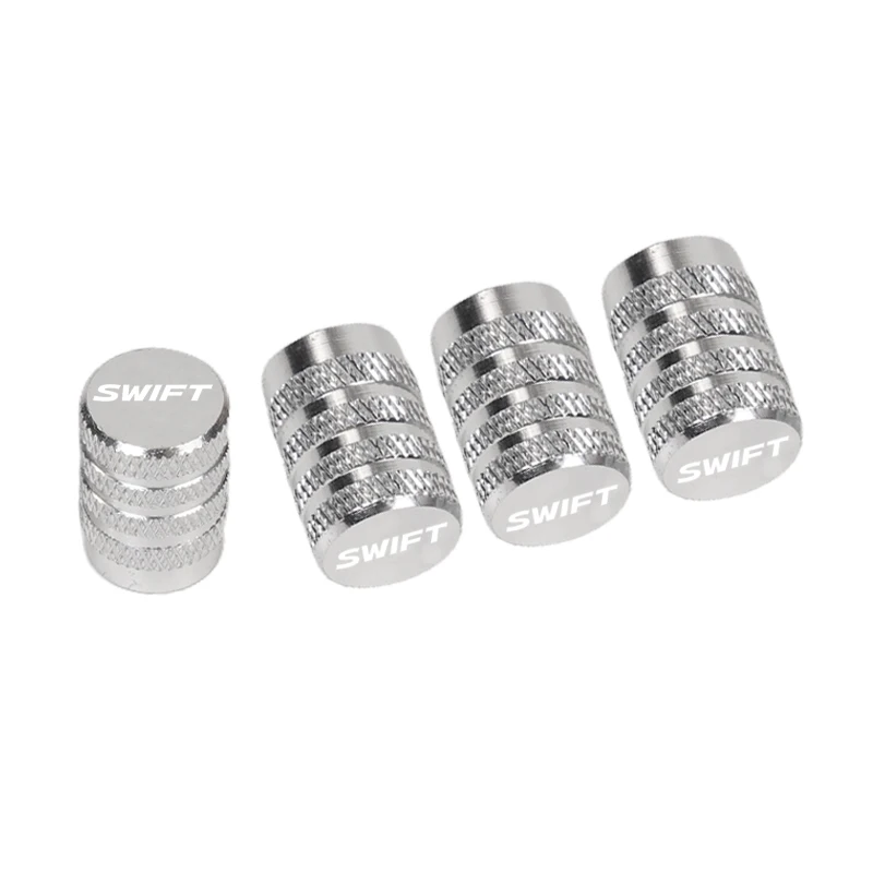 스즈키 스위프트 자동차 액세서리용 4pcs 자동차 CNC 알루미늄 타이어 밸브 에어 포트 스템 커버 캡