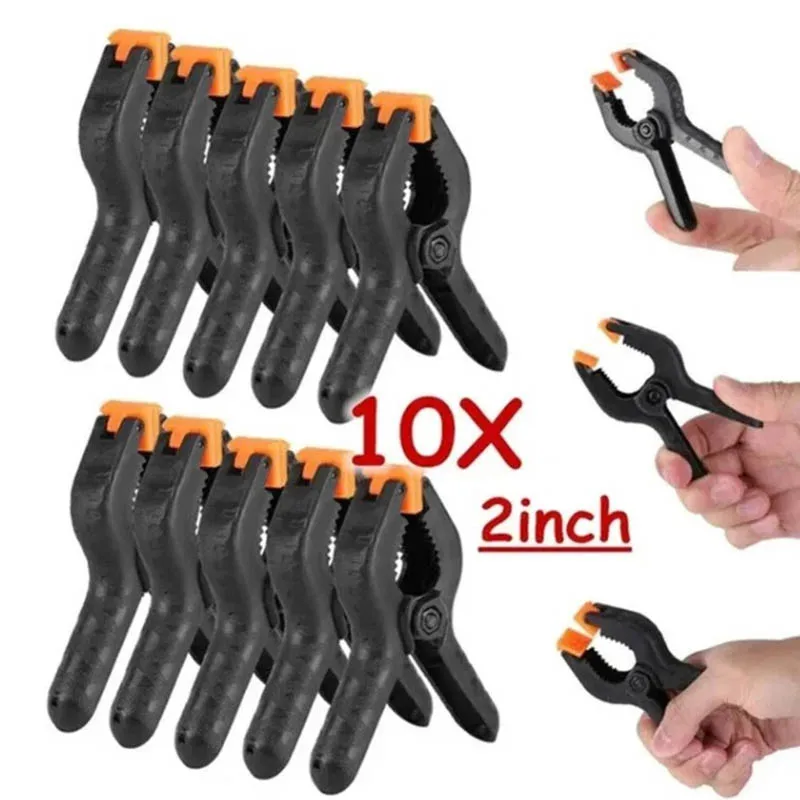 10pcs 2inch Spring Clamps DIY Woodworking Tools Plastic Nylon Clamps For Woodworking Spring Clip Photo Studio Background Image 3
