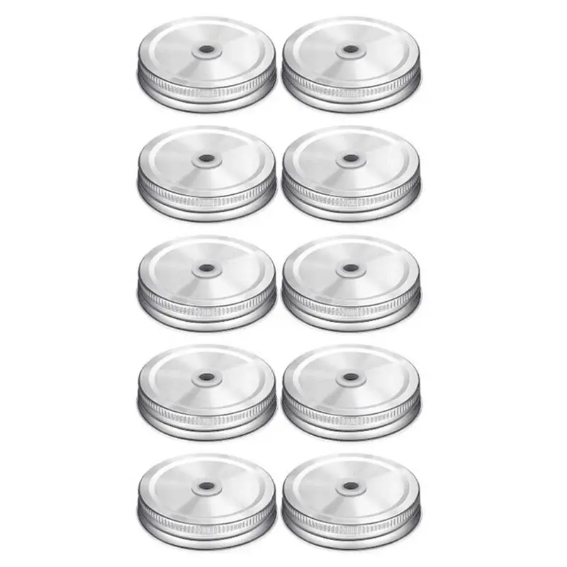 

70MM Mason Jar Lids with Straw Hole Drinking Diameter Reusable Food Storage Wide Mouth Leak Proof Suitable for Drinking Tea