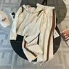 Slimming Contrast Color Hoodie And Wide Leg Pants Two Piece Set for Women Casual Sportswear Autumn New Style Street Fashion