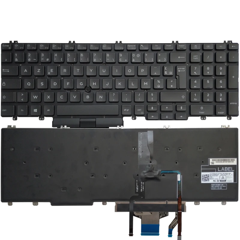 Xpypv-novo Teclado com Luz de Fundo Dell Precision 3500 3501 3540 3541 Latitude 5500 5501 5510 5511 0m25nk Xpypv Francês Espanhol - Imagem 2