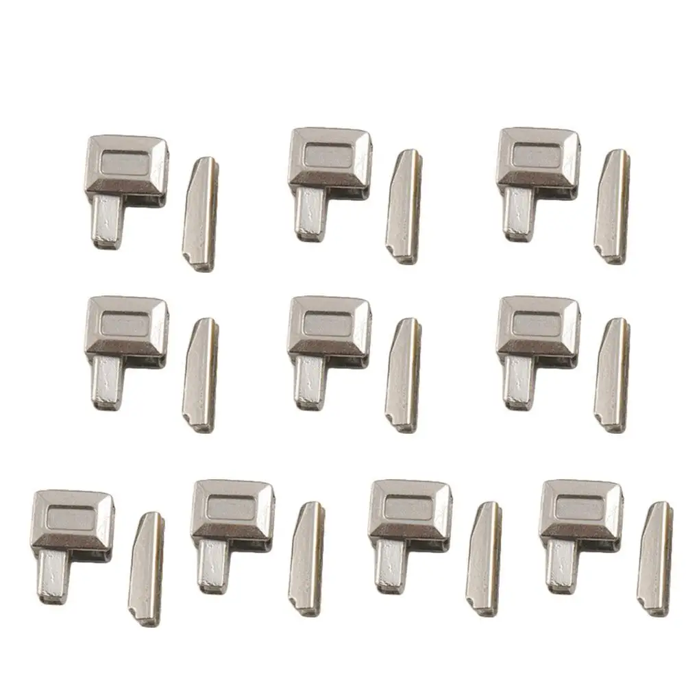 Zipper Repair Kit 10 Sets Zinc Alloy Repair Zipper Stopper Open End Zipper Stopper DIY Sewing Accessories For Clothes