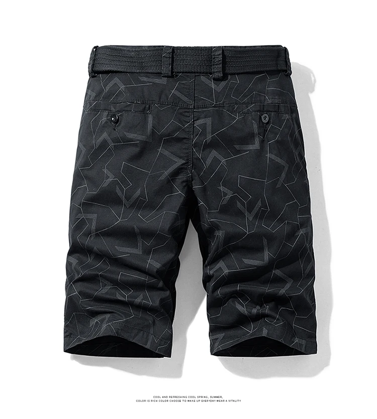 

New summer men's camouflage cotton zipper casual pocket regular pants military goods riding motorcycle shorts