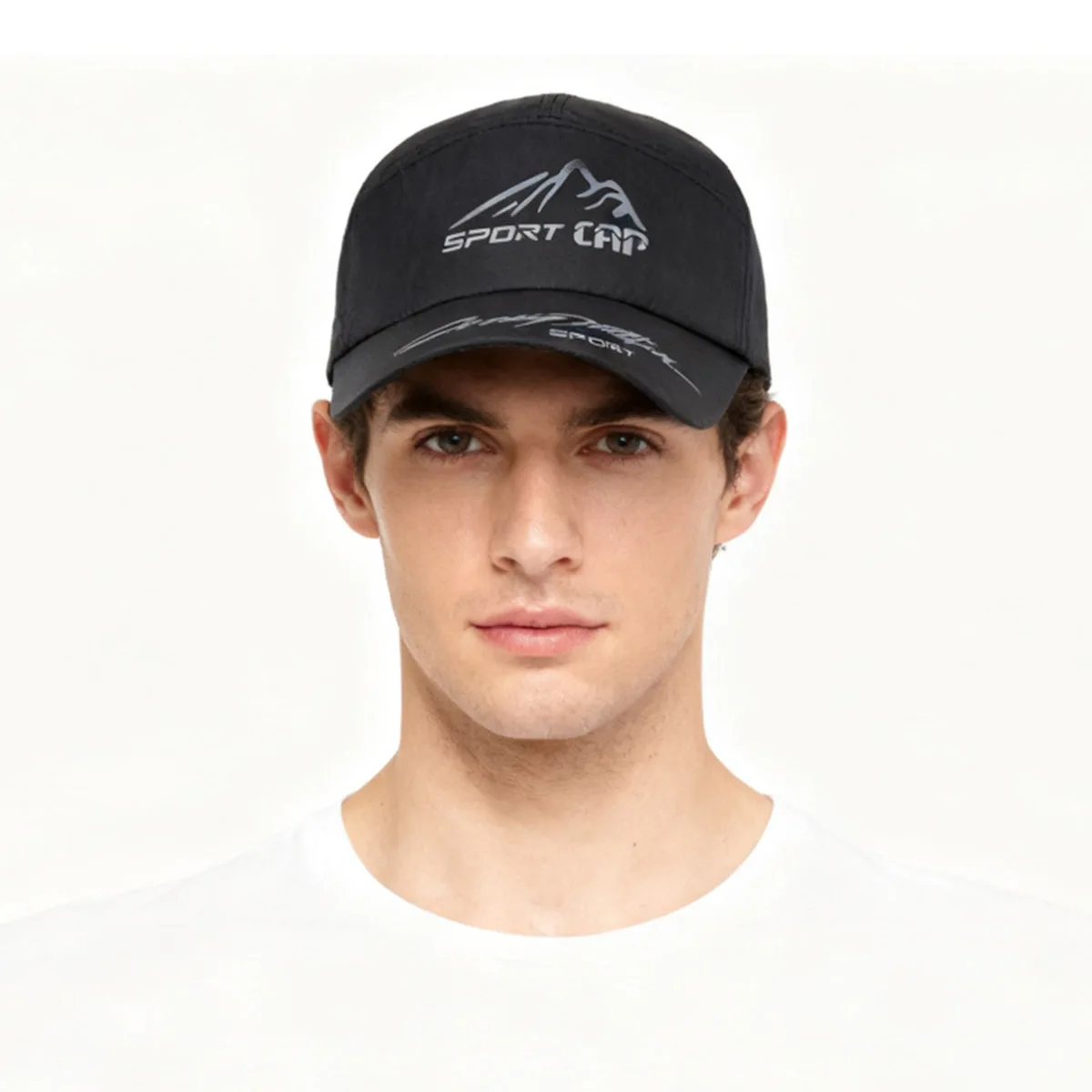 Special Brim Fishing Sun Hat for Men, Uv Protection, Quick-Drying, Velcro Fishing Baseball Cap, Long Brim, Sun Protection, Fashionable for Hiking and Camping