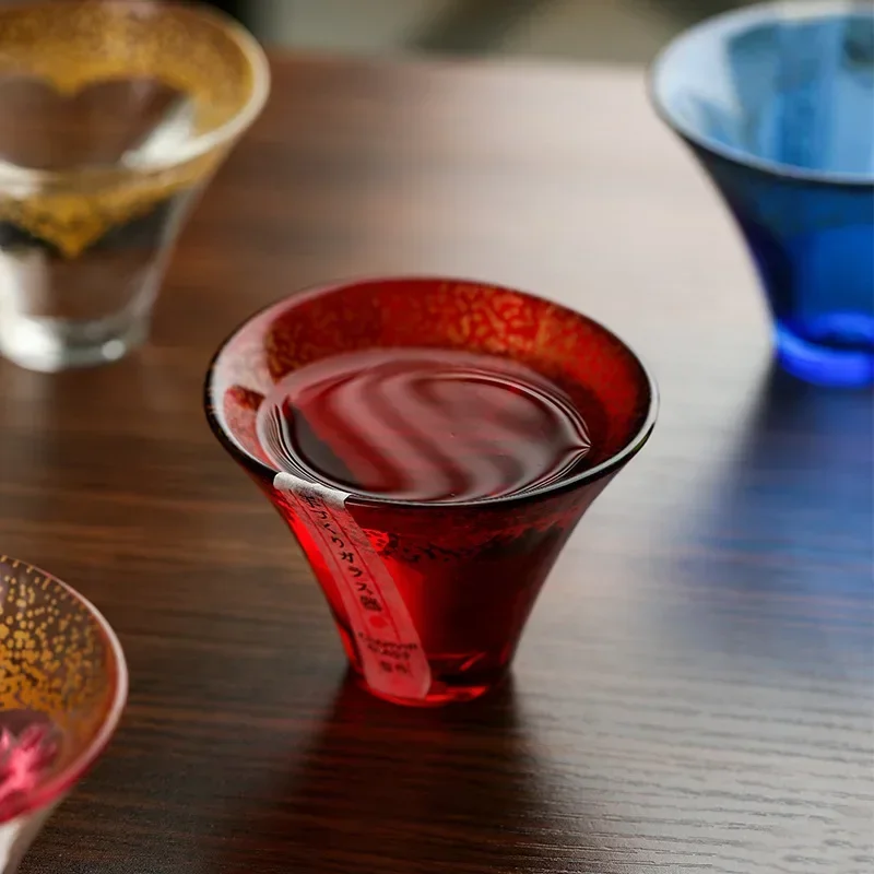 65ml Japanese Handmade Crystal Sake Cup Japanese Mount Fuji Tea Cup Lead-free Glass Shot Glass Couple Pair Glasses Wedding Gift tea cup,wine cup,wine glass,spirits cup,drinking glasses