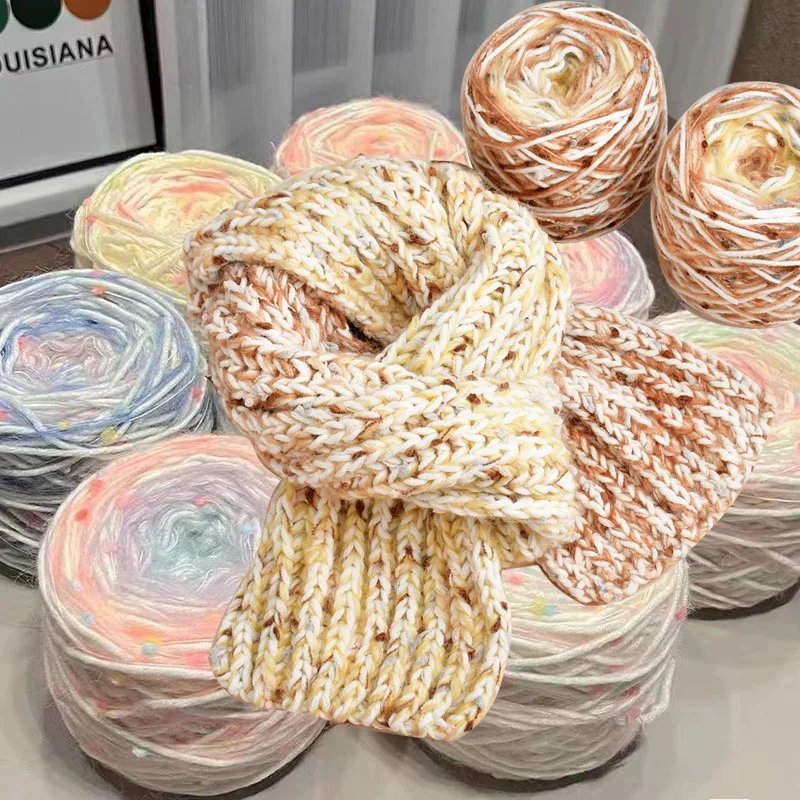 Rainbow Wool DIY Scarf Sweater Shawl Knitting Material