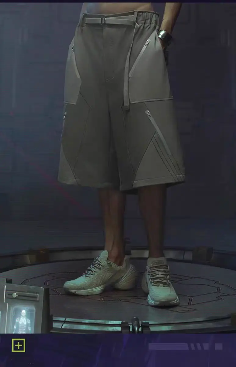 XEvil cyberpunk Demiurge shorts nylon material integrated belt waist adjustment multipocket sci-fi dystopian