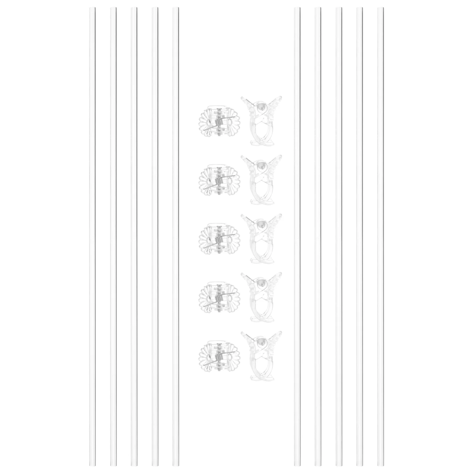 

Plant Support Stakes Potted Frames for Flower Garden Accessories Acrylic Stem Pole Cage Accessory Clip Ins